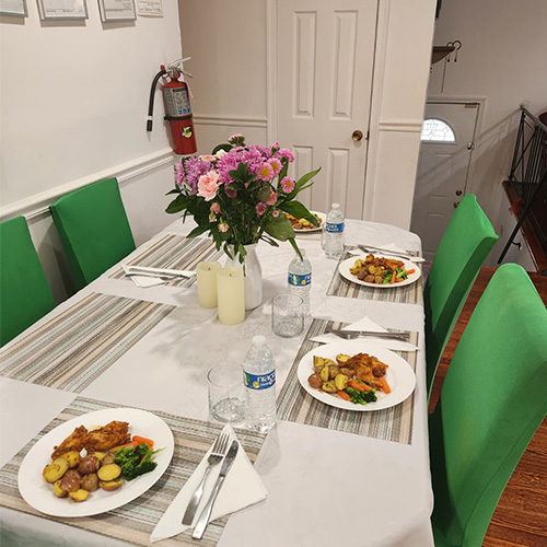 Healthy meal preparation in the kitchen